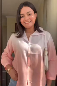 maaesa Women Dyed/Ombre Casual Pink Shirt