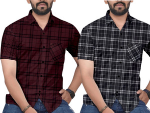 SNKV Men Checkered Multicolor Shirt - Image 4
