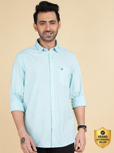 Allen Solly Men Solid Casual Blue Shirt