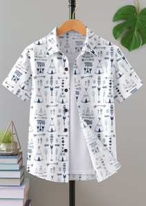 BHUVA ENTERPRISE Boys Printed Casual Multicolor Shirt