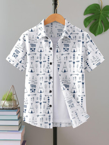 BHUVA ENTERPRISE Boys Printed Casual Multicolor Shirt