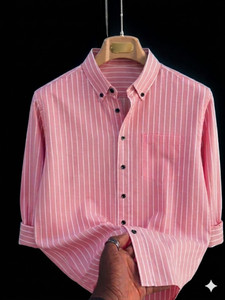 Z scorpion Men Striped Casual Black, White Shirt - Image 4