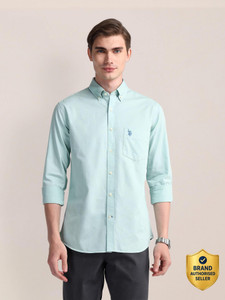 U.S. POLO ASSN. Men Solid Blue Shirt - Image 6