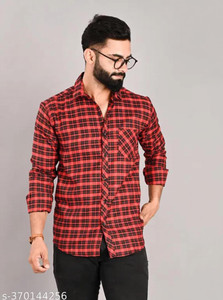 FUBAR Men Checkered Casual Black Shirt