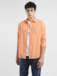 LEVI'S Men Solid Casual Orange Shirt