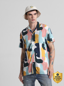 JACK & JONES Men Printed Casual Multicolor Shirt