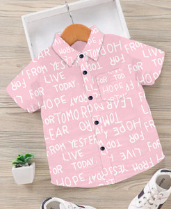 RUANA ELVIS Baby Boys & Baby Girls Printed Casual Pink Shirt