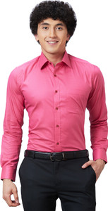 Raymond Men Self Design Formal Red Shirt