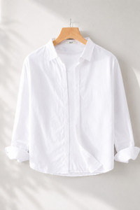 GLOREN Men White Casual Shirt - Image 3