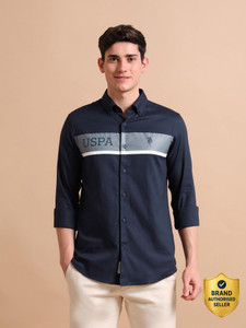 U.S. POLO ASSN. Men Blue Casual Shirt - Image 6
