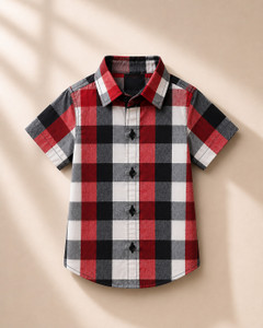 Flyway Boys Color Block Casual Red, Black Shirt
