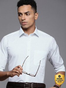 Raymond Men Printed Formal Light Blue Shirt