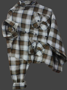 MUMIN Men Checkered Casual Brown, White Shirt - Image 5