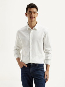 LEVI'S Men Solid Casual White Shirt