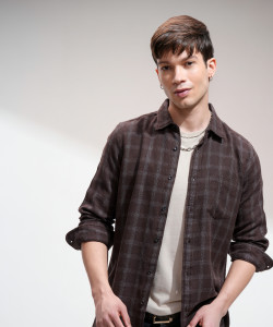 HIGHLANDER Men Checkered Casual Brown Shirt