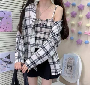 KIRMANI Girls Self Design Casual White Shirt