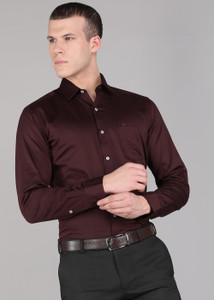 ARROW Men Solid Formal Red Shirt