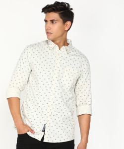 PROVOGUE Men Printed Casual Grey Shirt