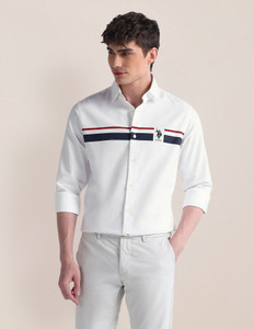 U.S. POLO ASSN. Men Solid Casual White Shirt