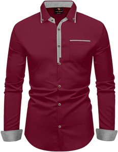 Shreehari Fashion Men Solid Casual Maroon Shirt Buy Shreehari