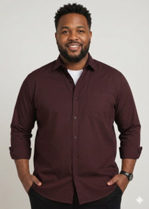 METRONAUT PLUS Men Maroon Formal Shirt - Image 6