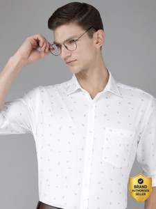 PARK AVENUE Men Printed Casual White Shirt - Image 6