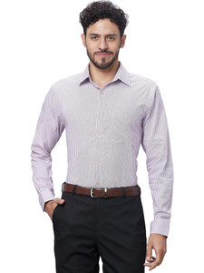 Raymond Men Self Design Formal Red Shirt