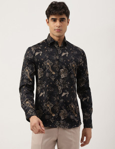 MARKS & SPENCER Men Solid Casual Blue Shirt