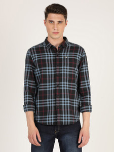 LEE Men Checkered Casual Black Shirt