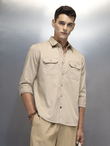 WROGN Men Beige Casual Shirt - Image 6