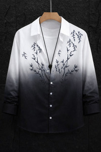 fayde ki deal Men Regular Fit Floral Print Ribbed Collar Casual Shirt - Image 1
