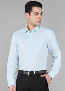 ARROW Men Solid Formal Blue Shirt