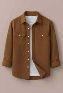 BJM ENTERPRISE Men Solid Casual Brown Shirt