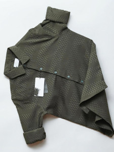 METRONAUT Men Self Design Casual Dark Green Shirt