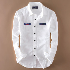 Blue dove Men Solid Casual White Shirt