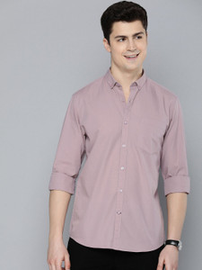 Mast & Harbour Men Solid Casual Purple Shirt