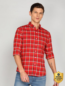 LEVI'S Men Checkered Casual Red Shirt