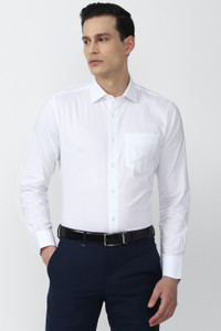 VAN HEUSEN Men Solid Formal White Shirt