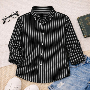 MAHITAG SURAT Boys Striped Casual Multicolor Shirt