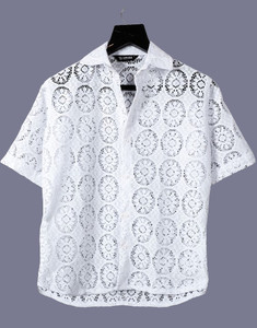 COMBRAIDED Men Self Design Casual Black Shirt