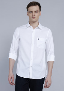 U.S. POLO ASSN. Men Solid Casual White Shirt - Image 6