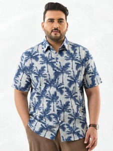 TOUGHTEES Men Floral Print Casual Blue, White Shirt