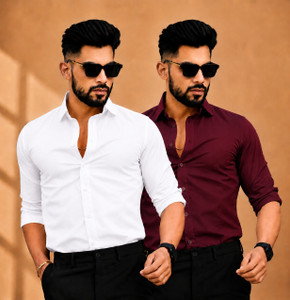 GLOREN Men Solid Casual Multicolor Shirt
