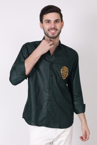 Mihit Lifestyles Men Printed Casual Blue Shirt