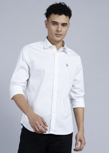 U.S. POLO ASSN. Men Solid Casual White Shirt