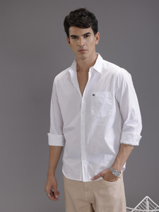 WROGN Men Solid Casual White Shirt - Image 6
