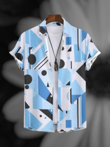 SEVENTEENSTITCH Men Printed Casual Pink Shirt