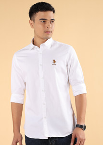 U.S. Polo Assn. Denim Co. Men Solid Casual White Shirt