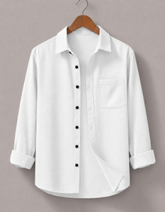 mozero Men White Casual Shirt - Image 4