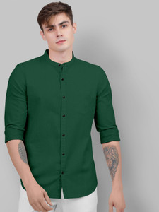 LUQATTI Men Solid Casual Pink Shirt